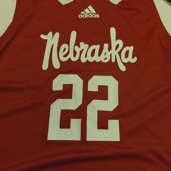 Adidas NCAA Nebraska Cornhuskers Swingman Basketball Jersey #22 Mens Size M Red - Picture 3 of 9